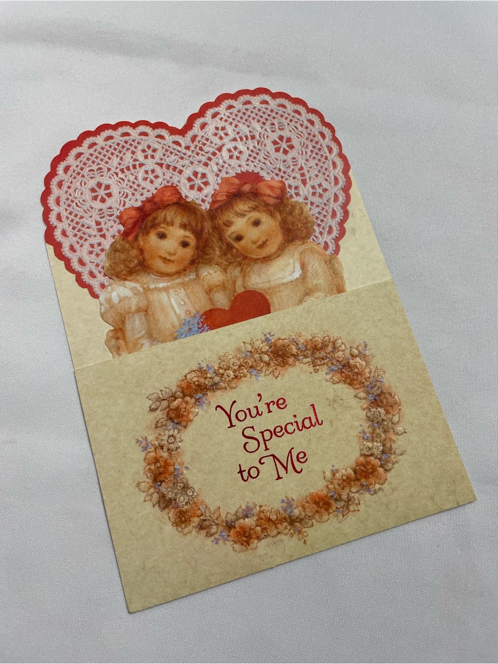 Vintage Hallmark Victorian Antique Valentines Day Card Reproduction Like New